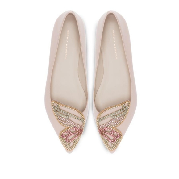Sophia Webster Shoes - Sophia Webster Nude Pastel Bibi Butterfly Crystal